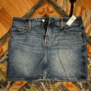 Mid rise jean skirt